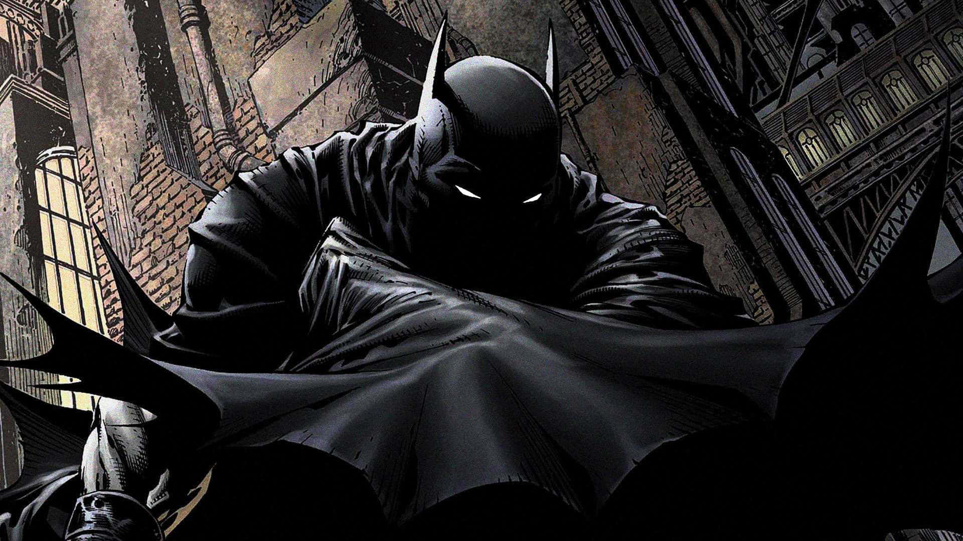 Det Heroiske Batman tapet viser ham i en dynamisk pose. Wallpaper