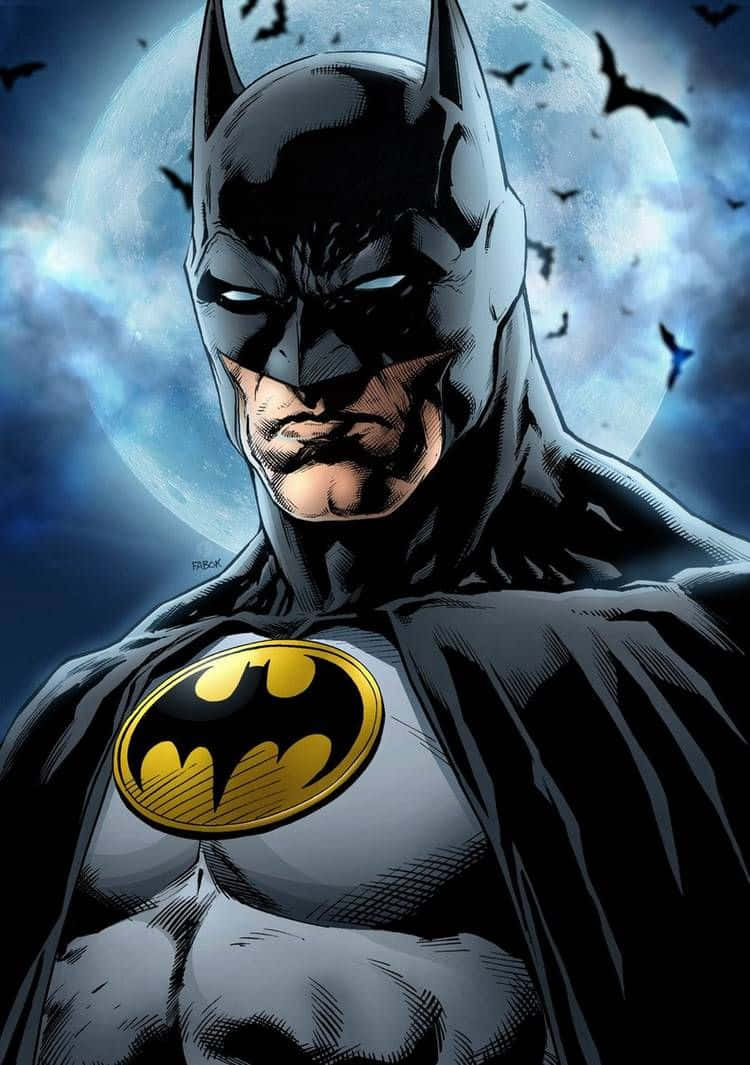 Den voldsomme superhelt, Batman, kæmper i nattehimlen. Wallpaper