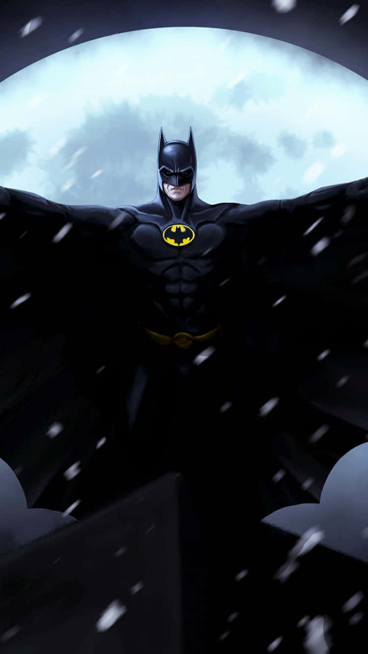 Batman i sneen Wallpaper