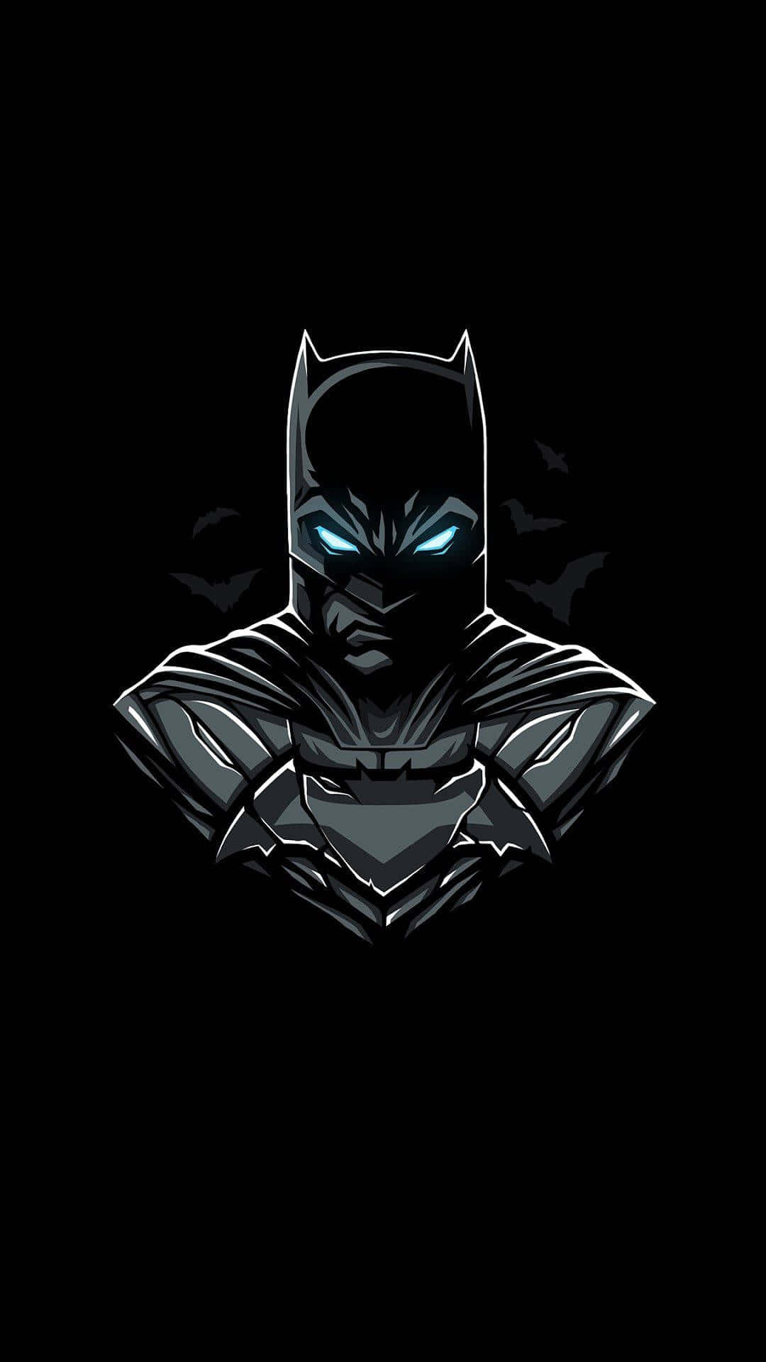 Visaupp Batman-logotypen Var Du Än Går Med Denna Fantastiska Awesome Batman Iphone Som Bakgrundsbild. Wallpaper