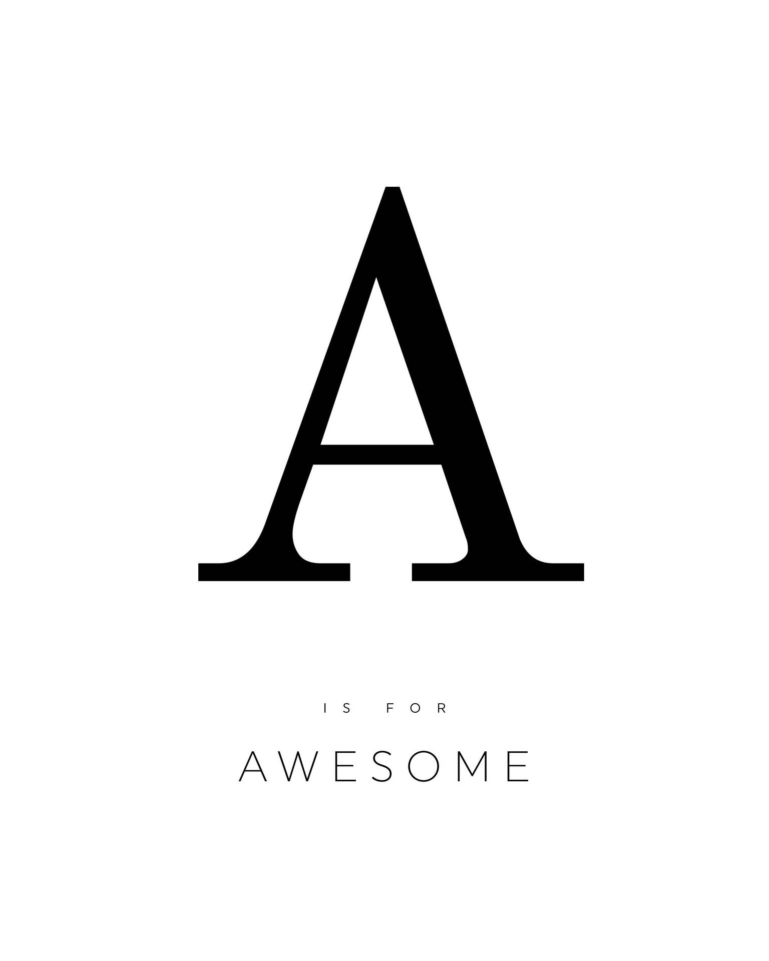 Awesome Capital Alphabet Letter A Picture