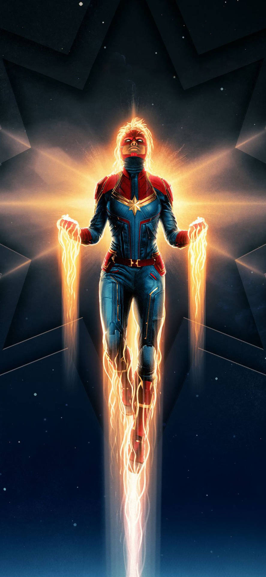 Fantastisk Captain Marvel iPhone Tapet Wallpaper