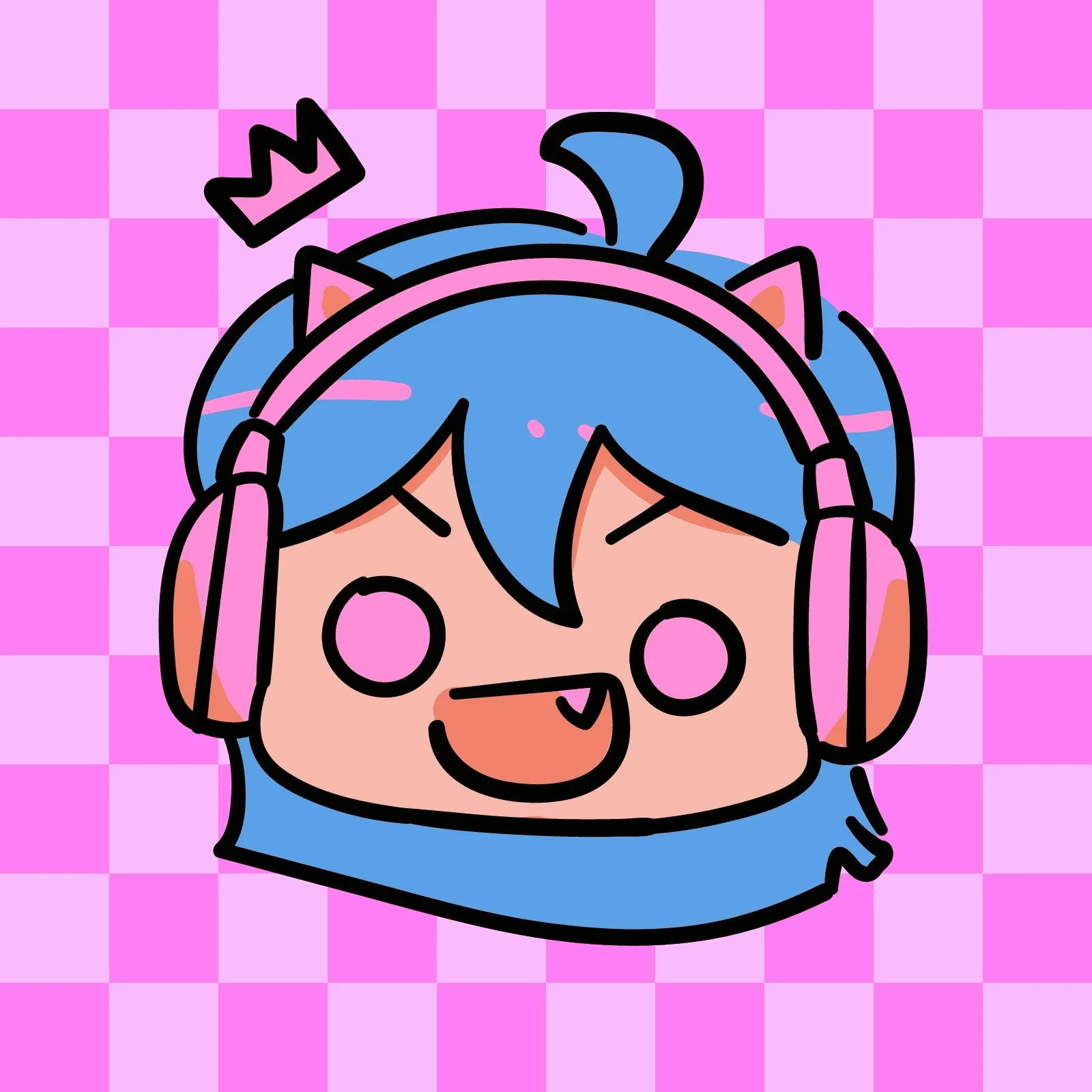 Awesome Cartoony Girl Gamer Logo Picture