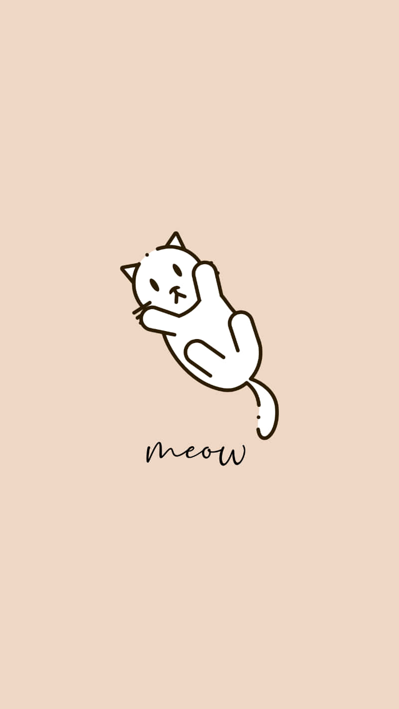 Et kat logo med ordet mow purrer Wallpaper