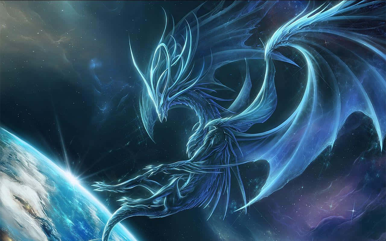 An Amazing View of an Awesome Dragon Wallpaper