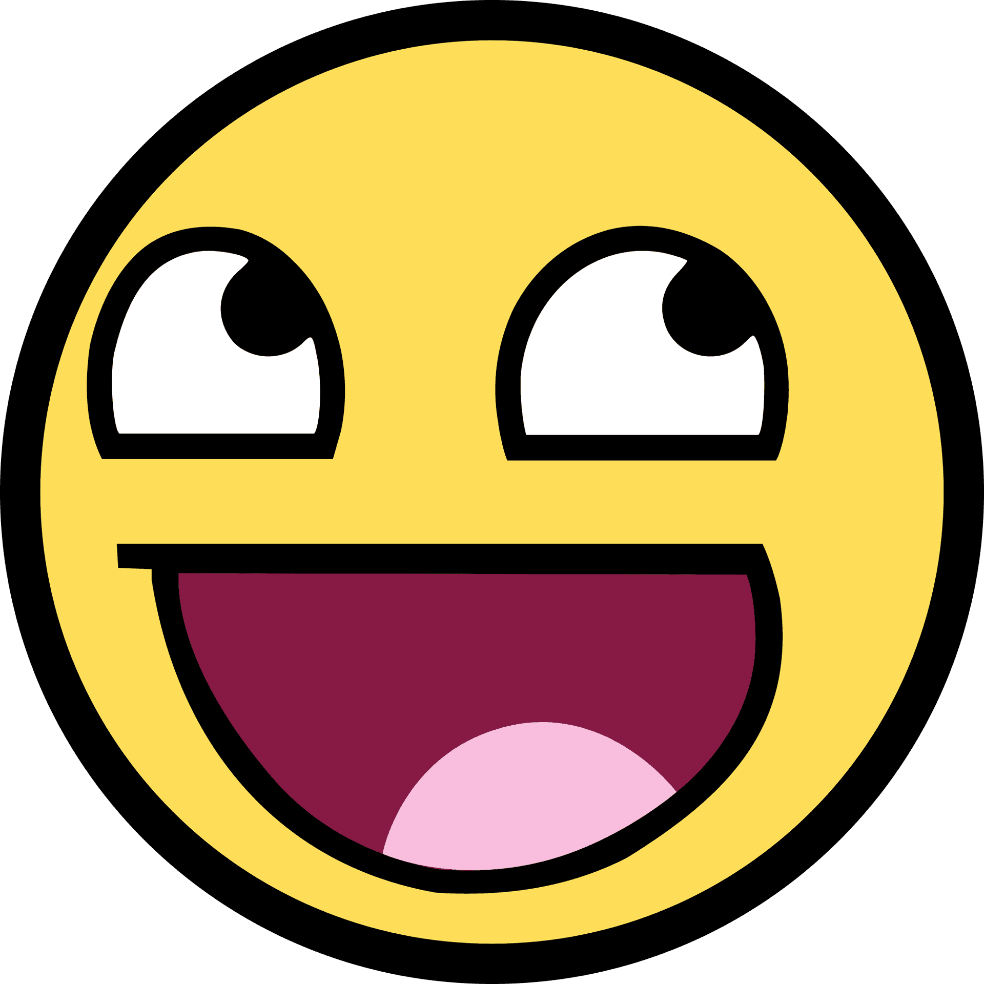 Awesome Face Meme Yellow Emoticon PNG