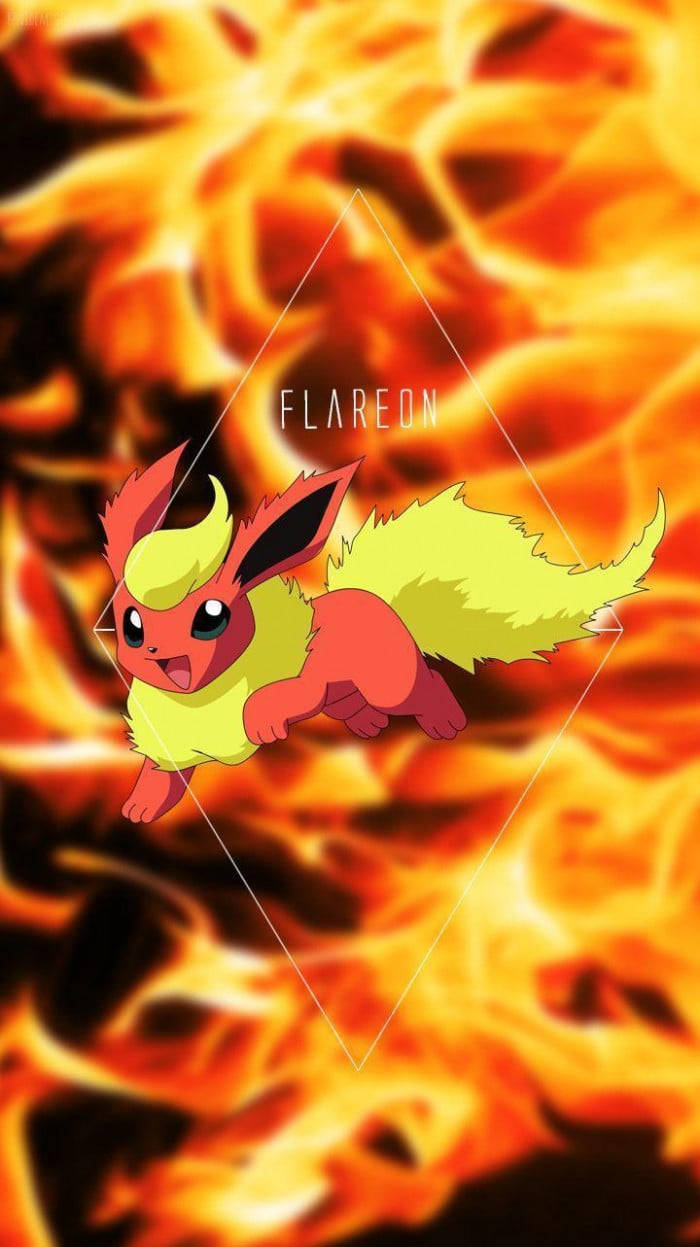 Awesome Flareon On Fire Wallpaper