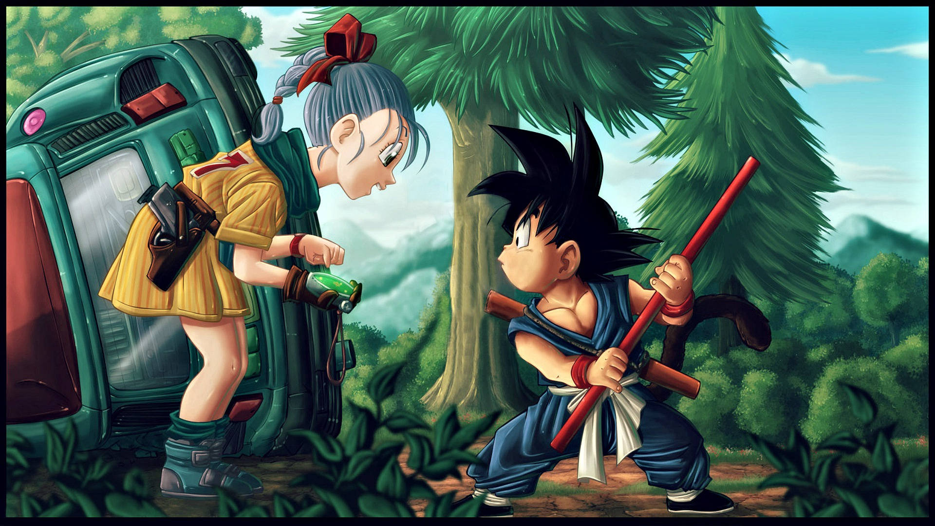 Awesome Goku And Bulma Wallpaper