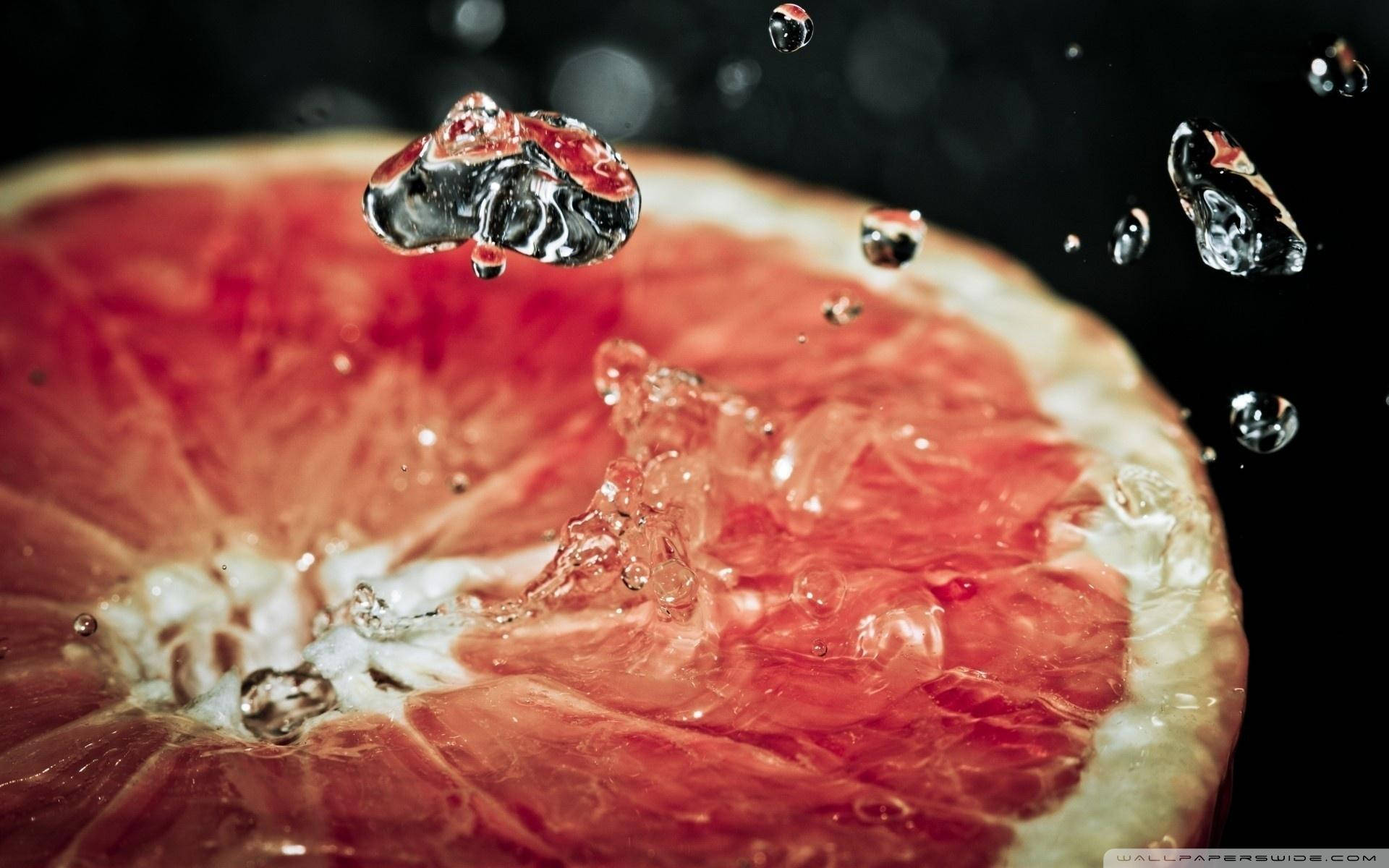 Awesome Grapefruit Dew Macro Shot Wallpaper
