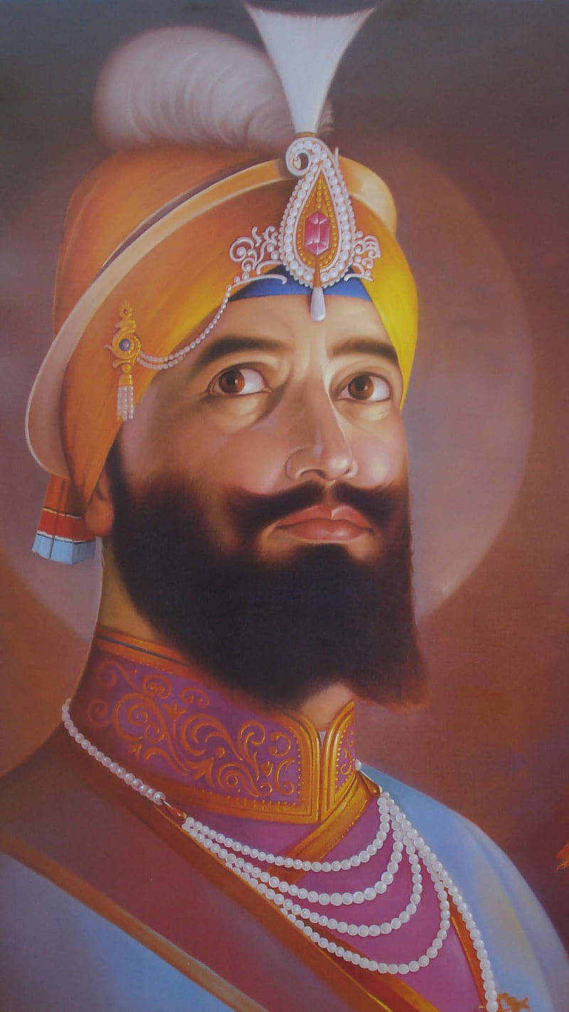 Awesome Guru Gobind Singh Ji Portrait Wallpaper