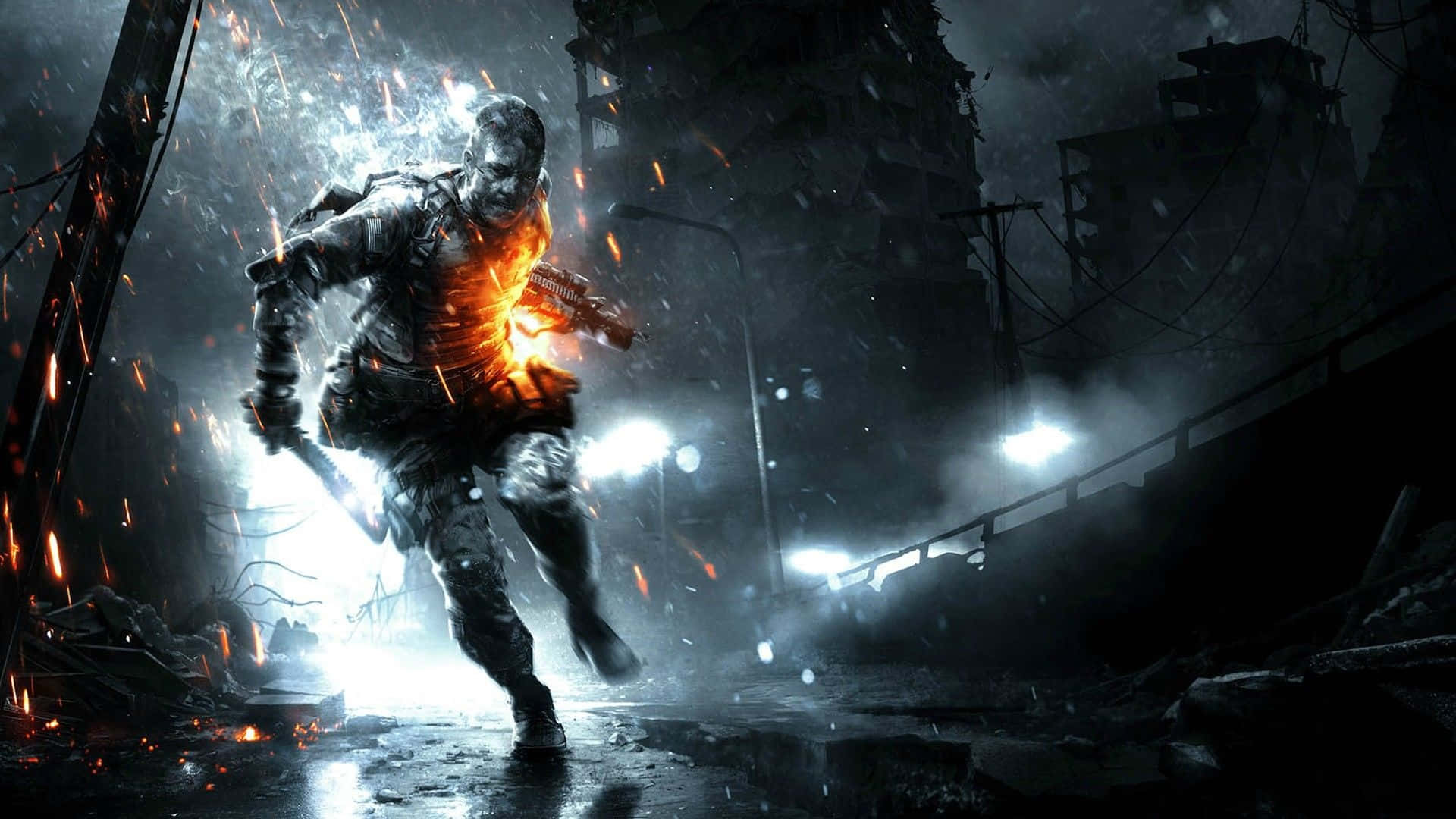 Awesome Hd Gaming Soldier Running Wallpaper