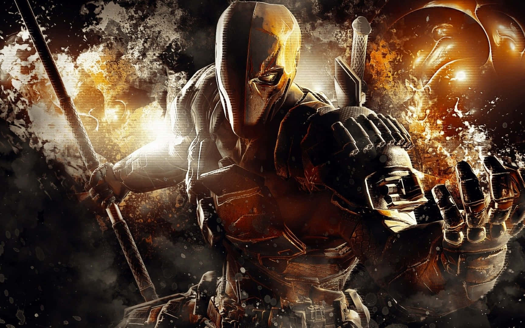 Awesome Hd Gaming Deathstroke Flames Wallpaper
