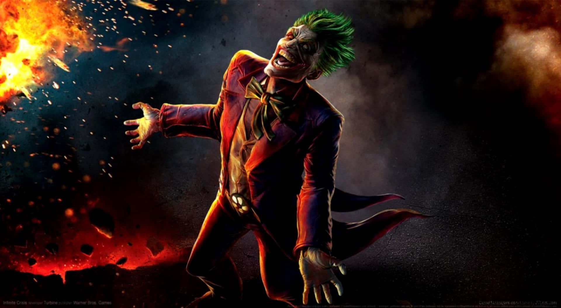 Awesome Hd Gaming Joker Red Suit Wallpaper
