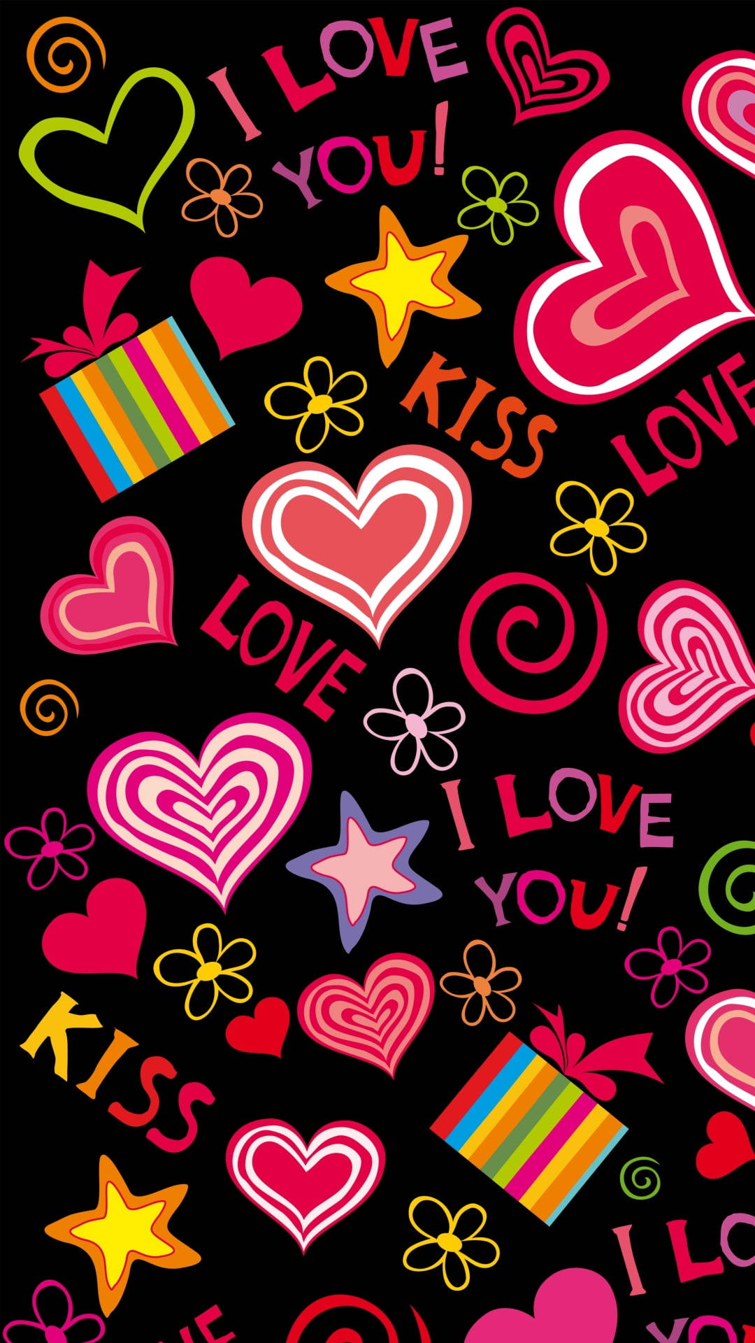 Awesome Heart Gift Flower Background