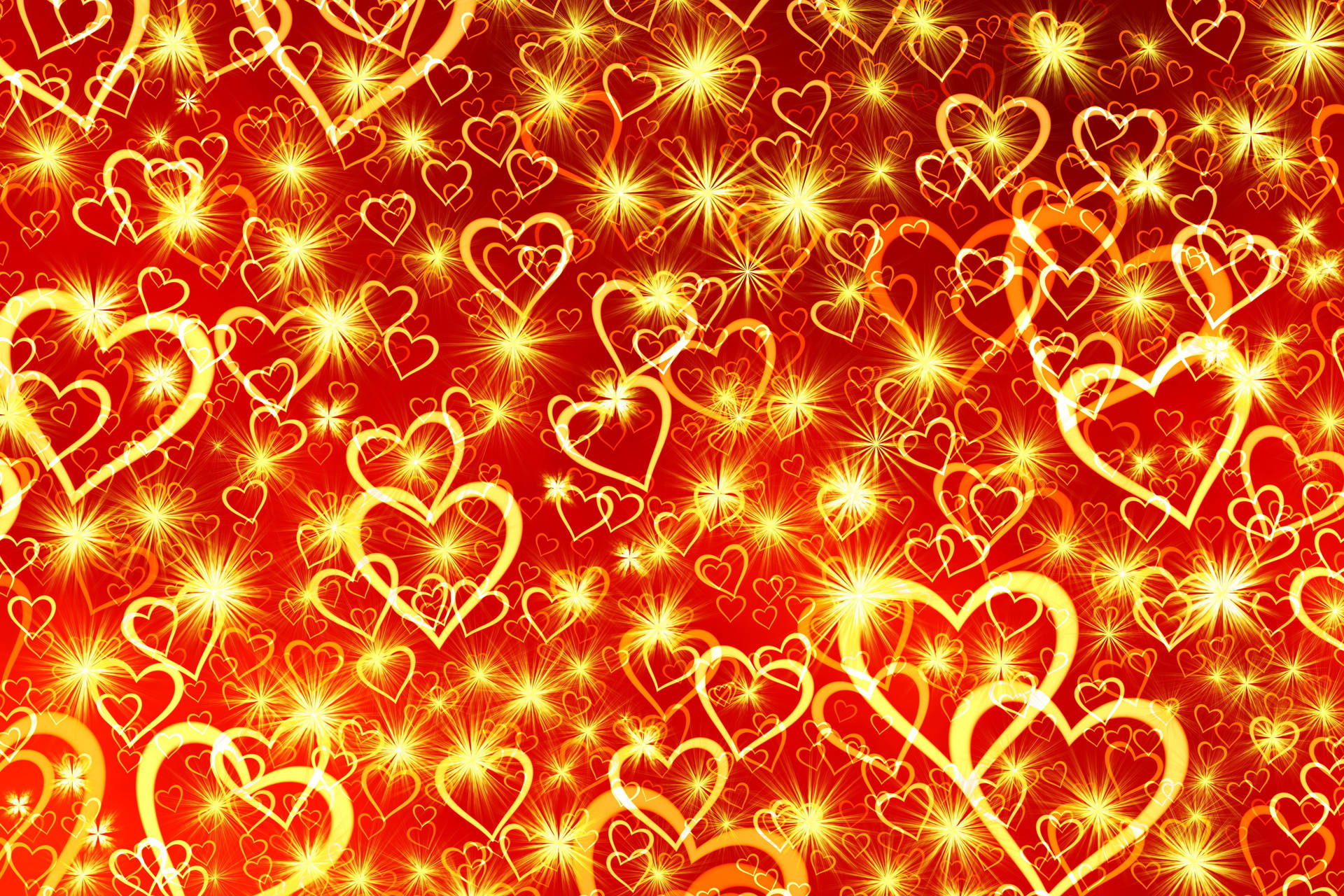 Awesome Heart Yellow Red