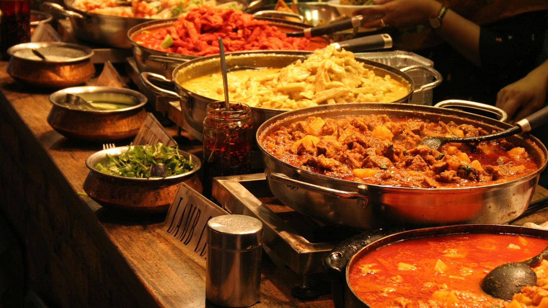 Awesome Indian Food Display Wallpaper