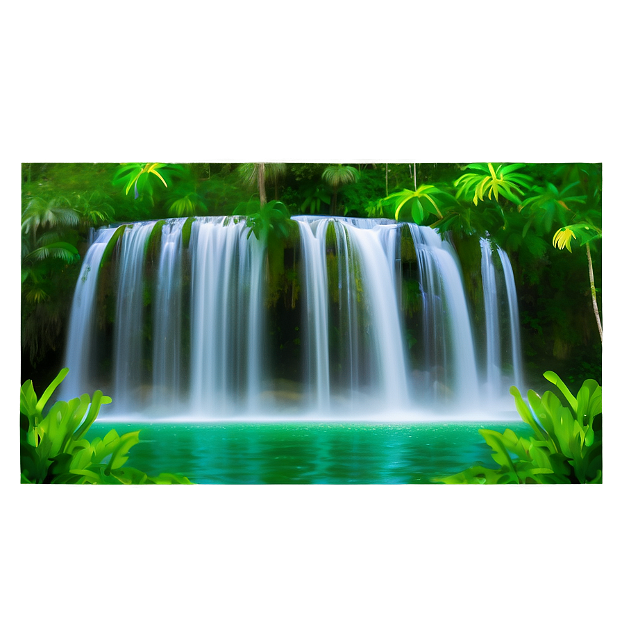 Awesome Jungle Waterfall Png 39 PNG