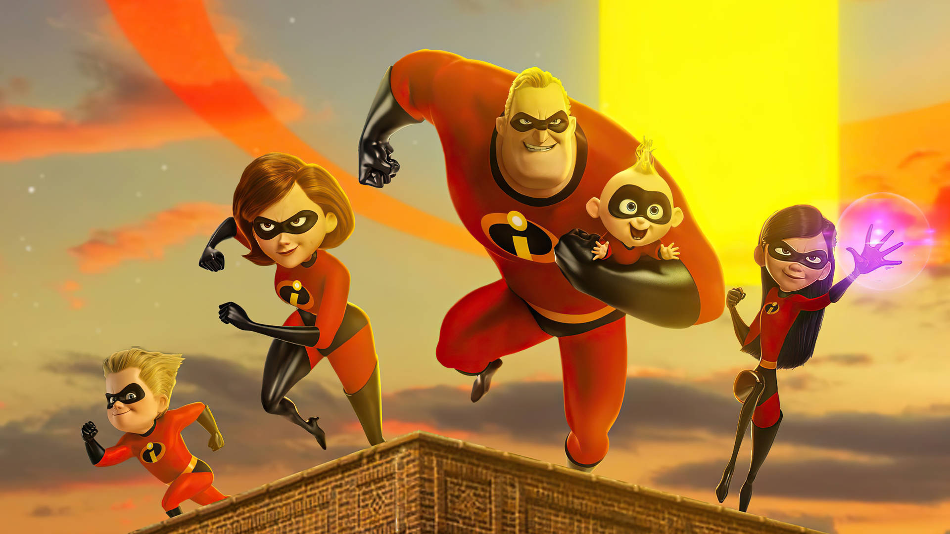 Awesome Mr. Incredible And Family Wallpaper