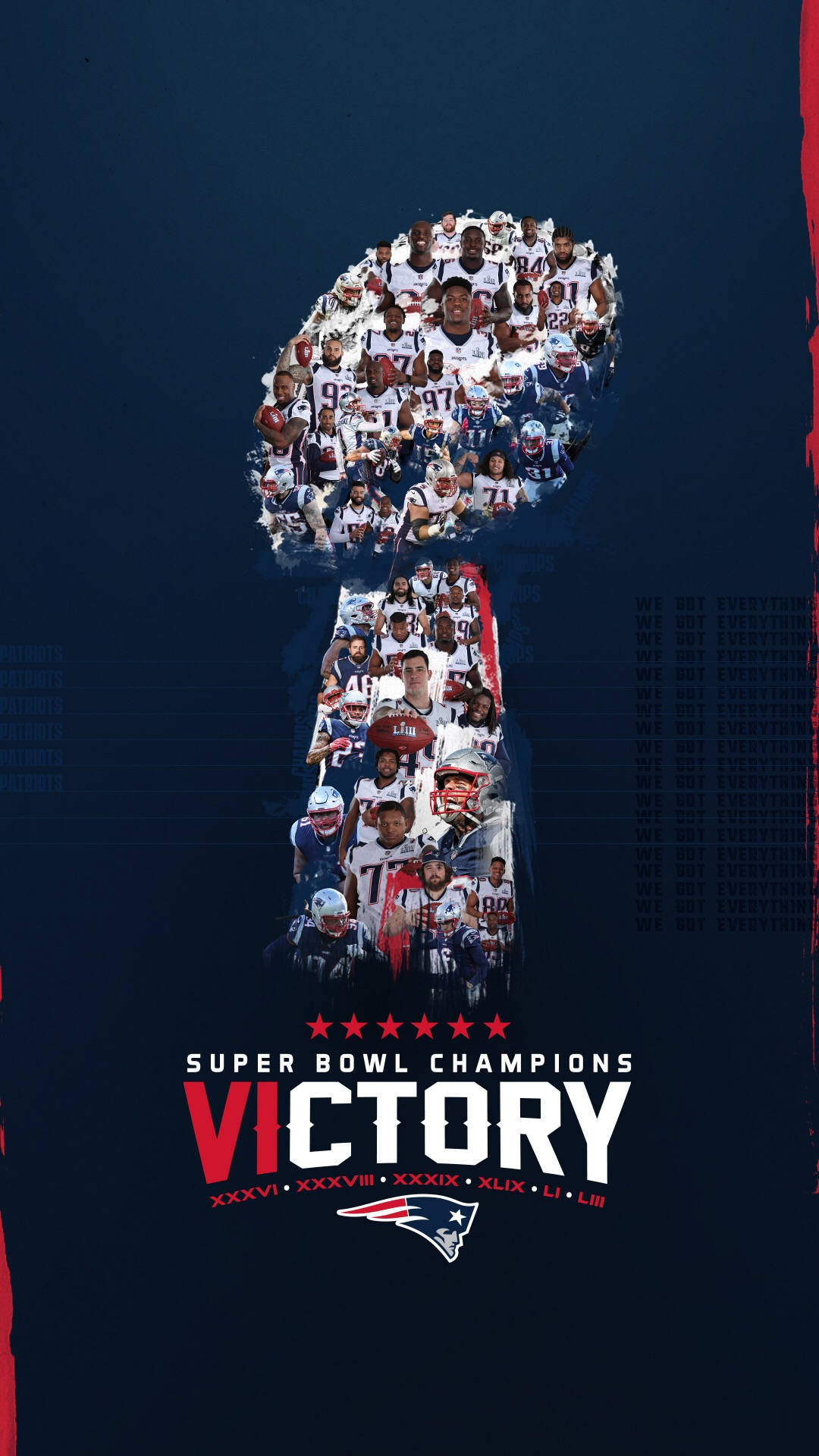 Elcartel De La Victoria De Los Campeones Del Super Bowl Fondo de pantalla