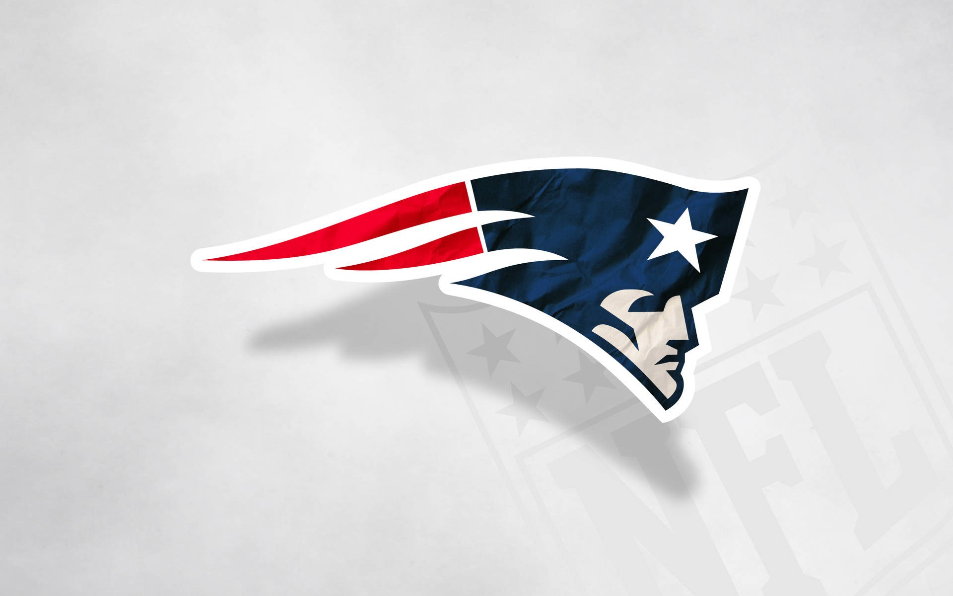 Enny Logotyp För New England Patriots På En Vit Bakgrund. Wallpaper