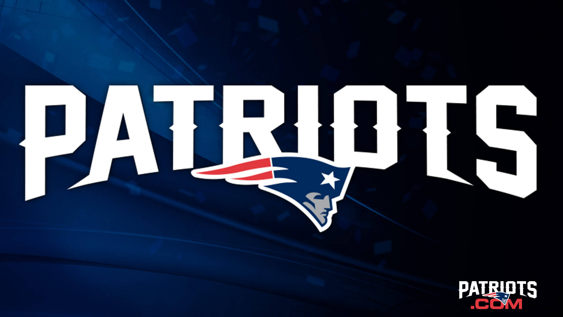 Logodei New England Patriots Su Uno Sfondo Blu Sfondo