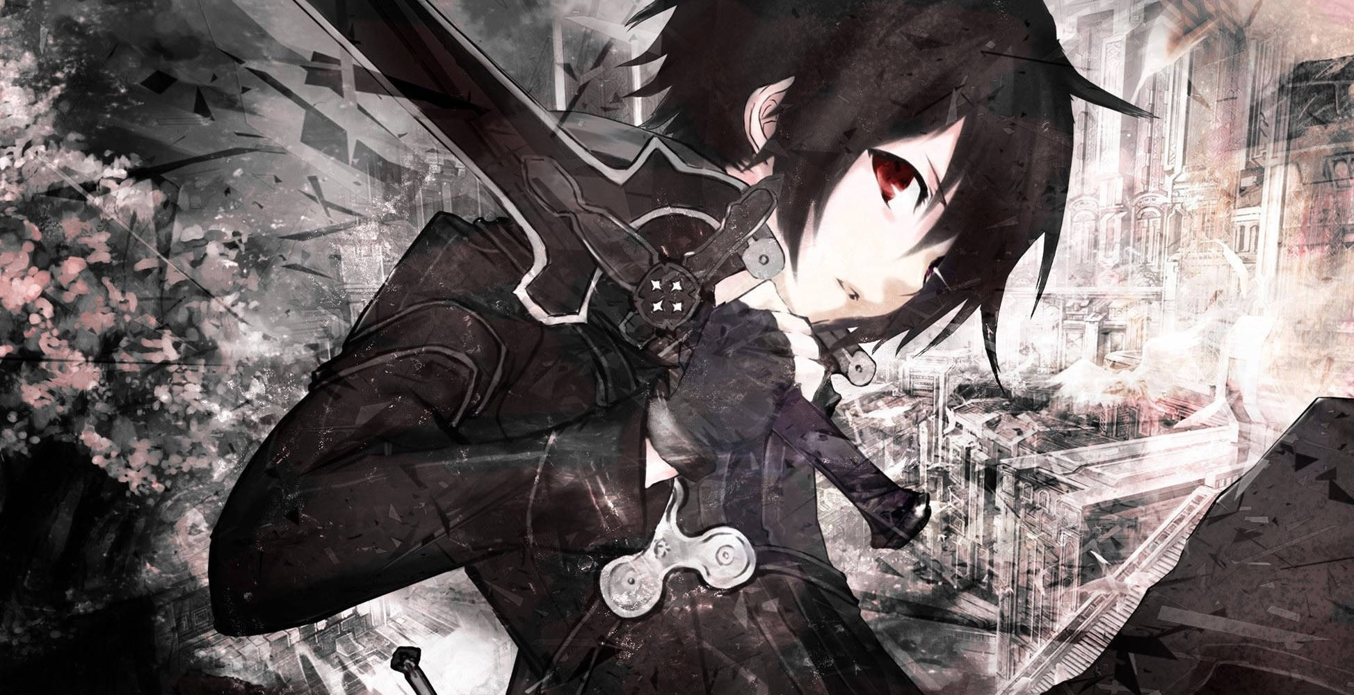 Kirito Asuna Sword Art Online Sinon Drawing Sword black Hair computer  Wallpaper fictional Character png  PNGWing