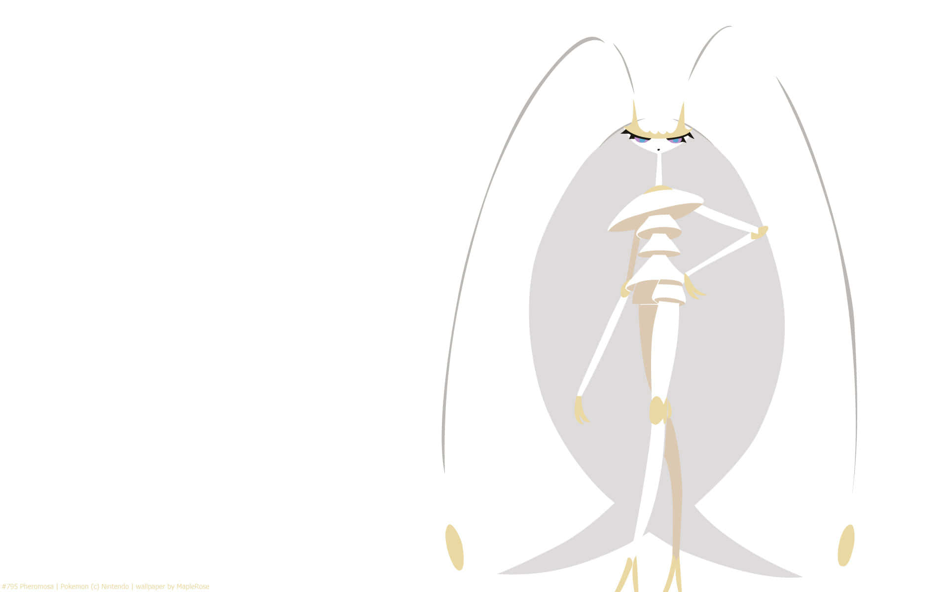 Magnificent Pheromosa Illustration on a White Background Wallpaper