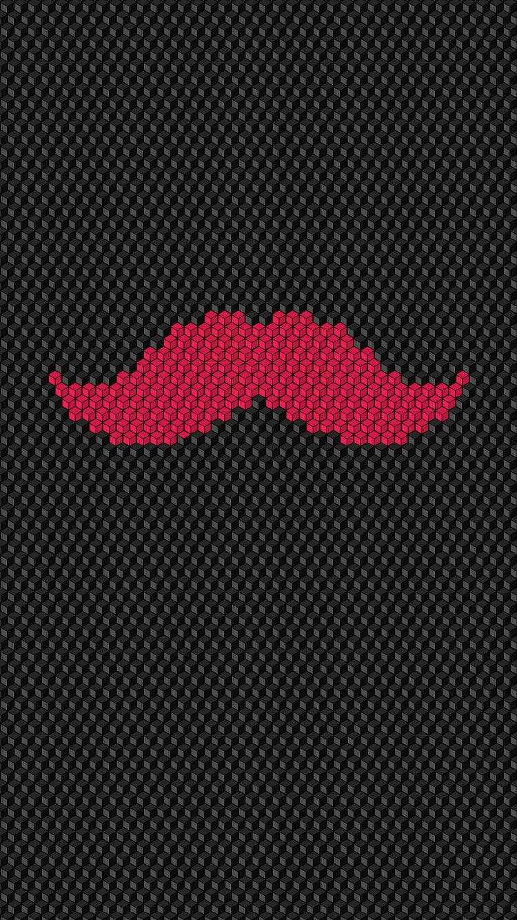 Awesome Phone Red Mustache Wallpaper