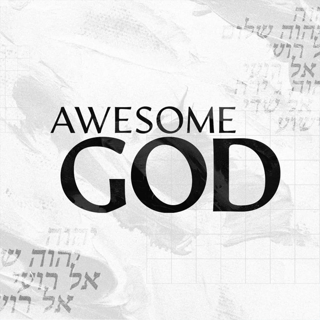 Awesome God Lettering Picture