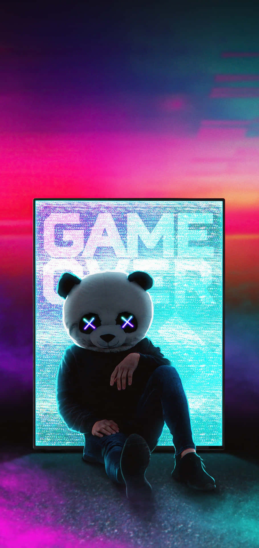 Häftiggame Over Panda Bild.