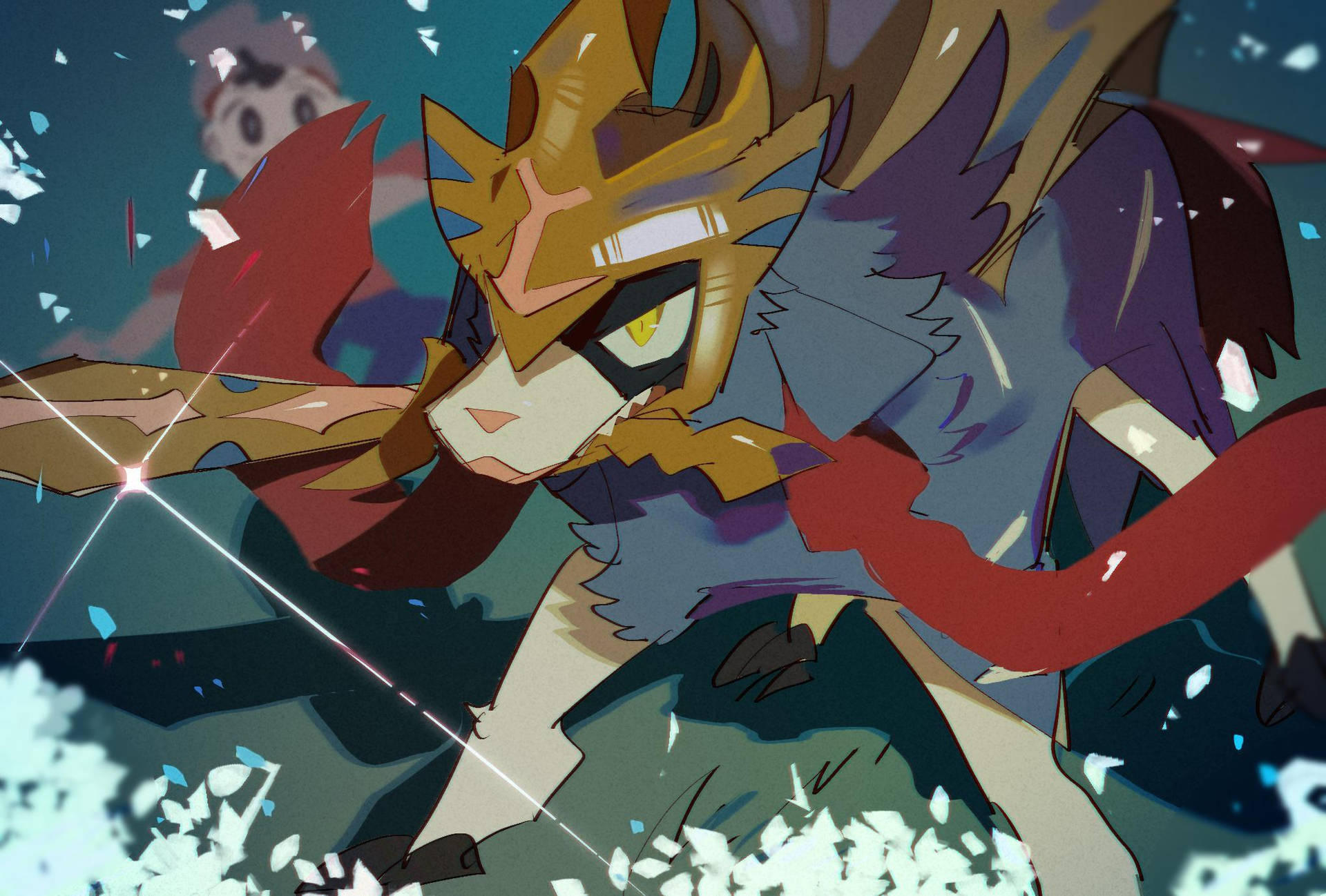 Majestic Zacian - The Legendary Fairy Knight of Pokemon Uni Wallpaper