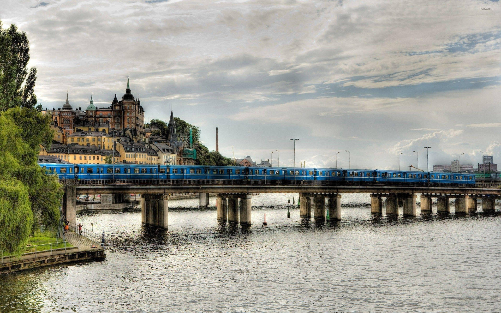 Awesome Railway In Stockholm Sweden Wallpaper