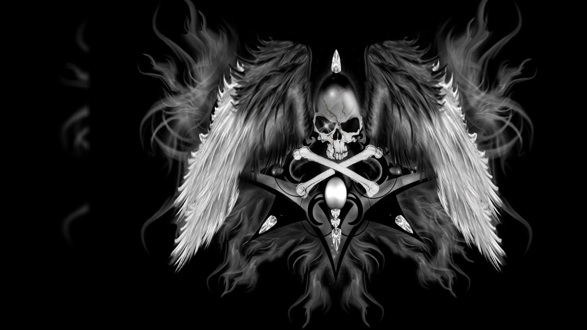 Unlock the secrets of mortality with this awesome skull Wallpaper