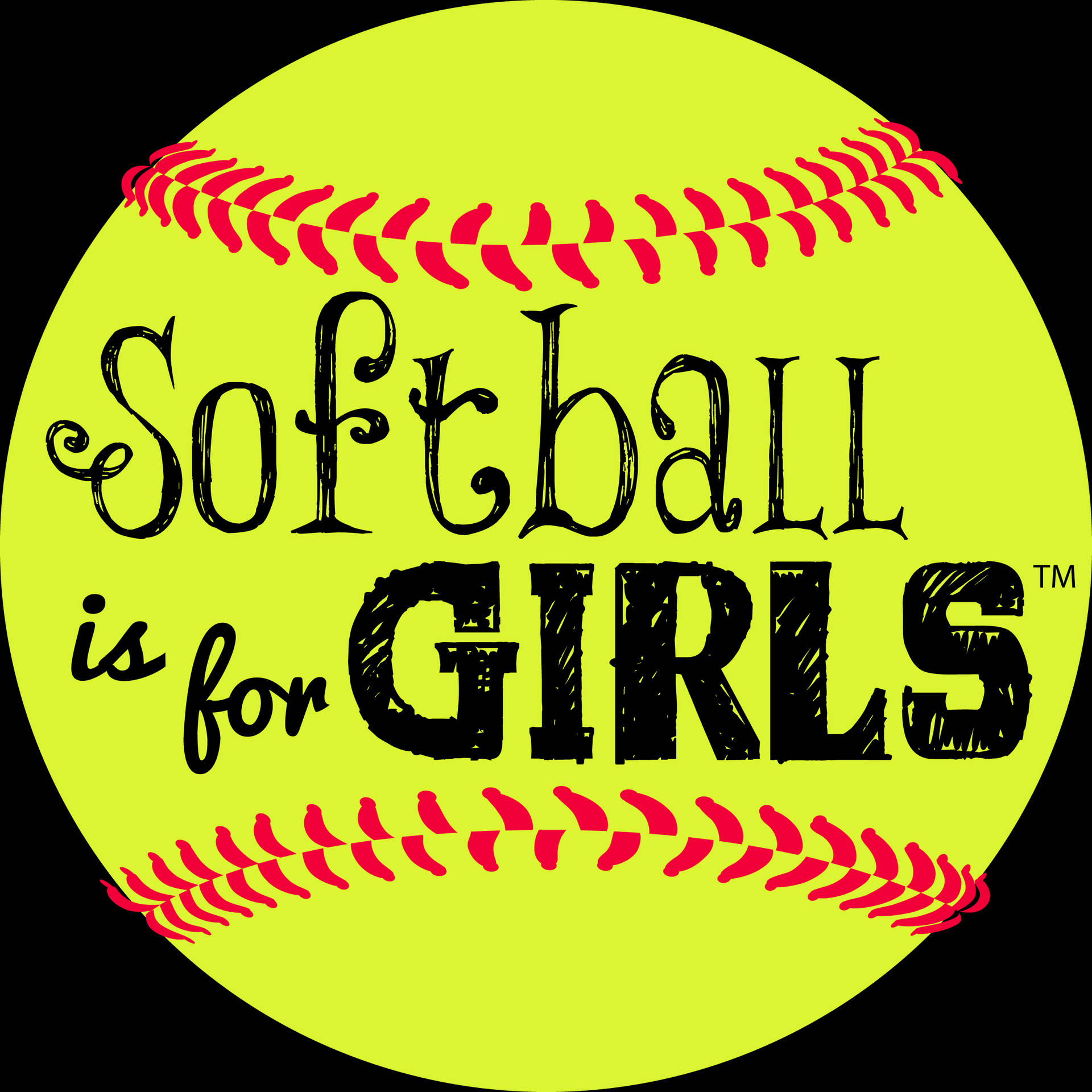 Awesome Softball Empowerment Quote Wallpaper