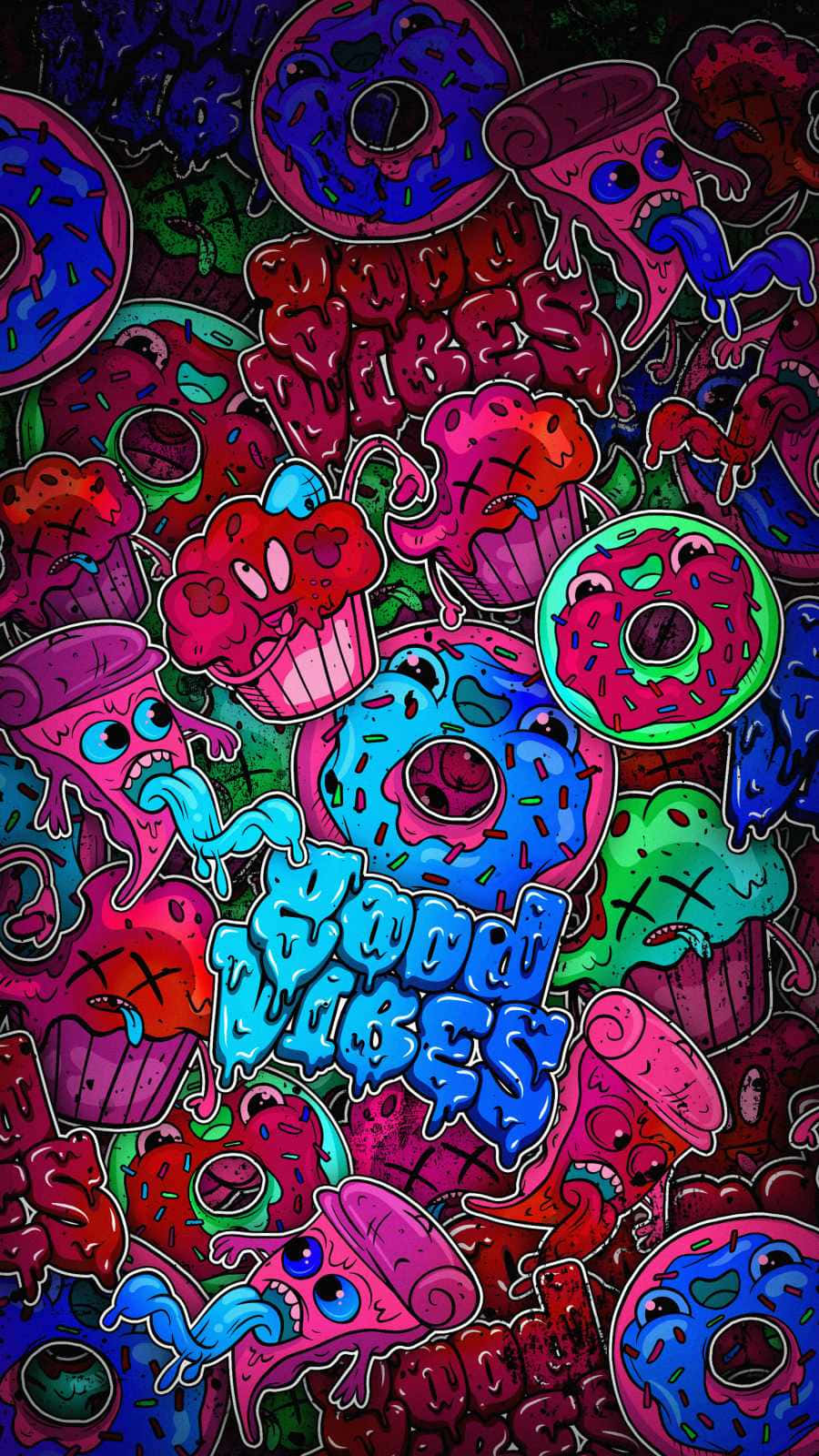 Awesome Trippy Good Vibe Graffiti Wallpaper