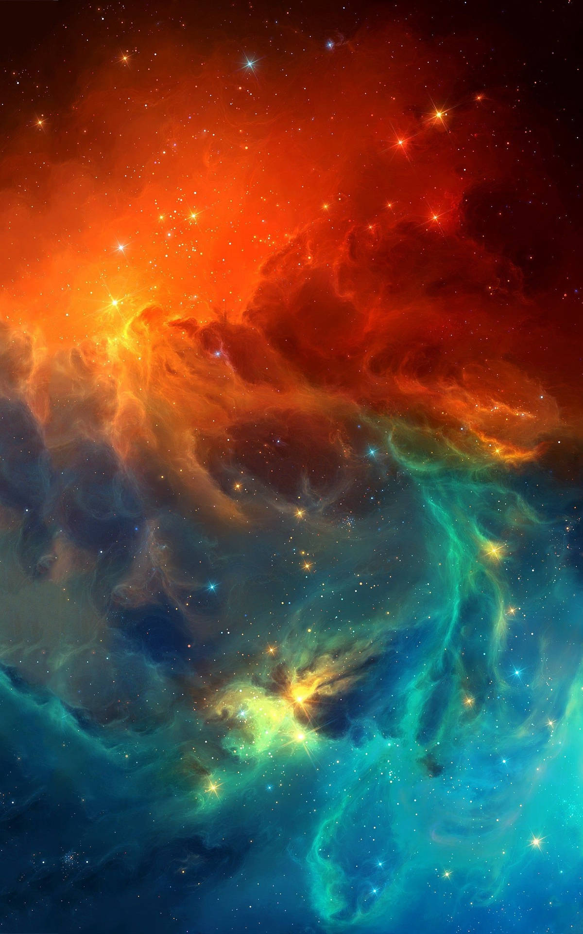 Download Awesome Two-tone Nebula Phone Wallpaper 