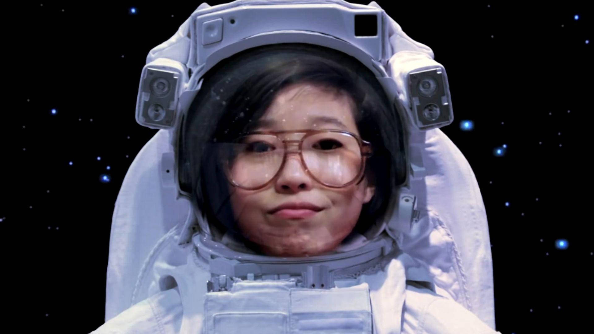 Awkwafina White Astronaut Suit Wallpaper