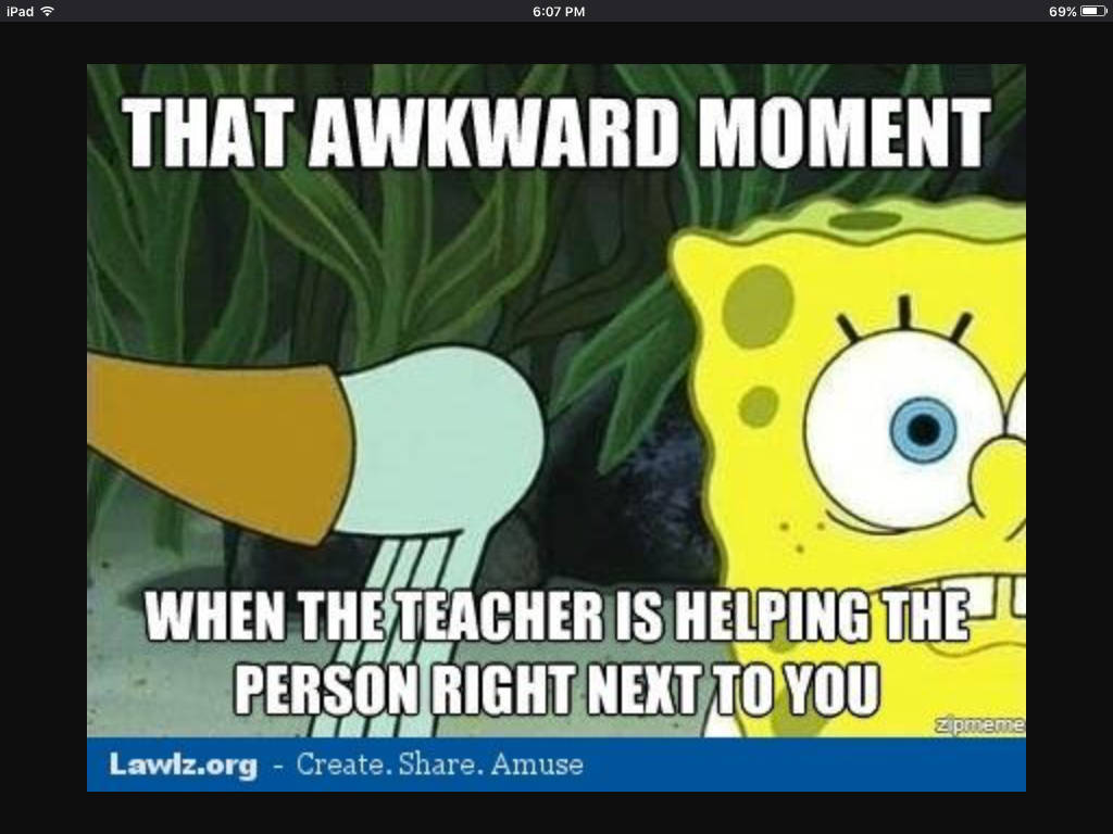 Awkward Moment Spongebob Meme
