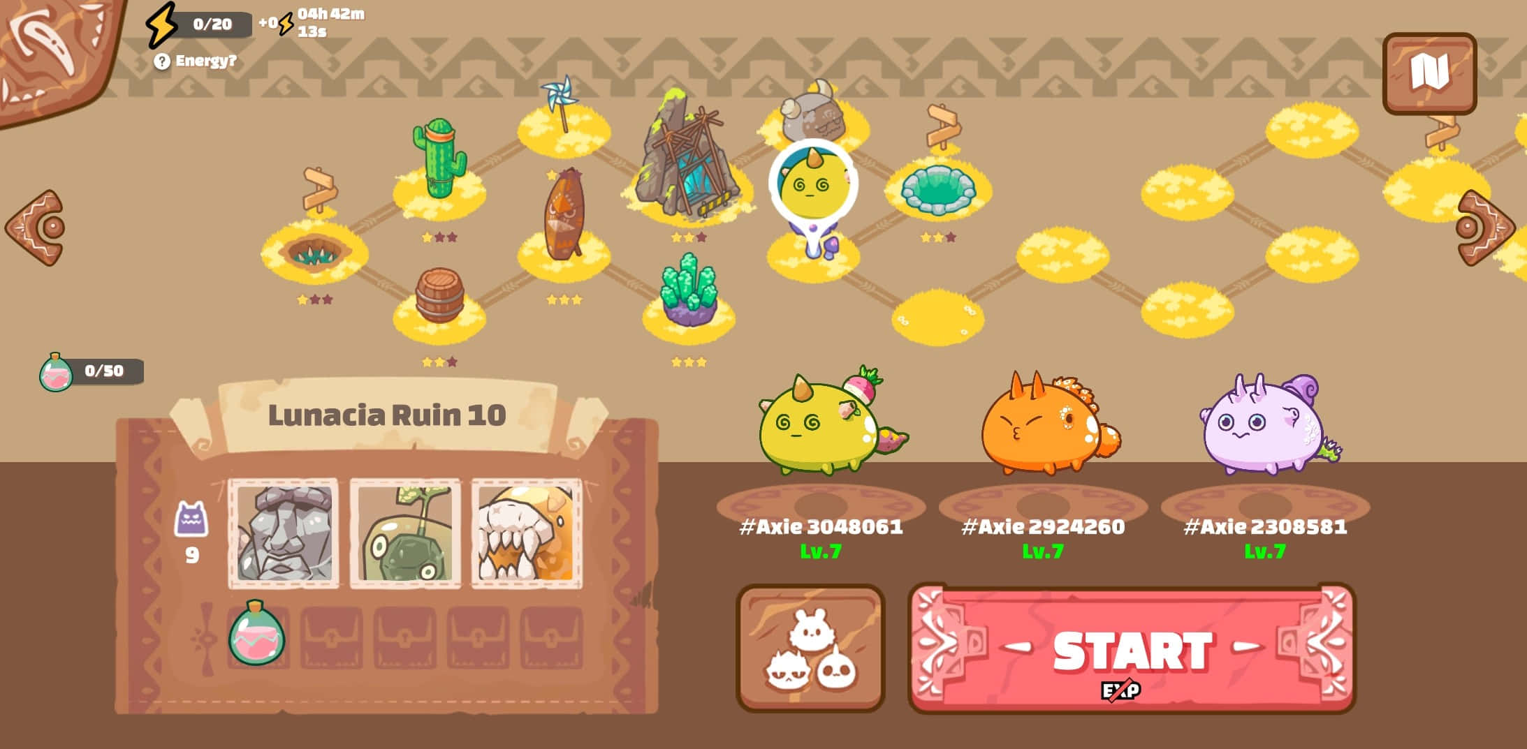 Etskærmbillede Af Et Spil Med Mange Forskellige Dyr.