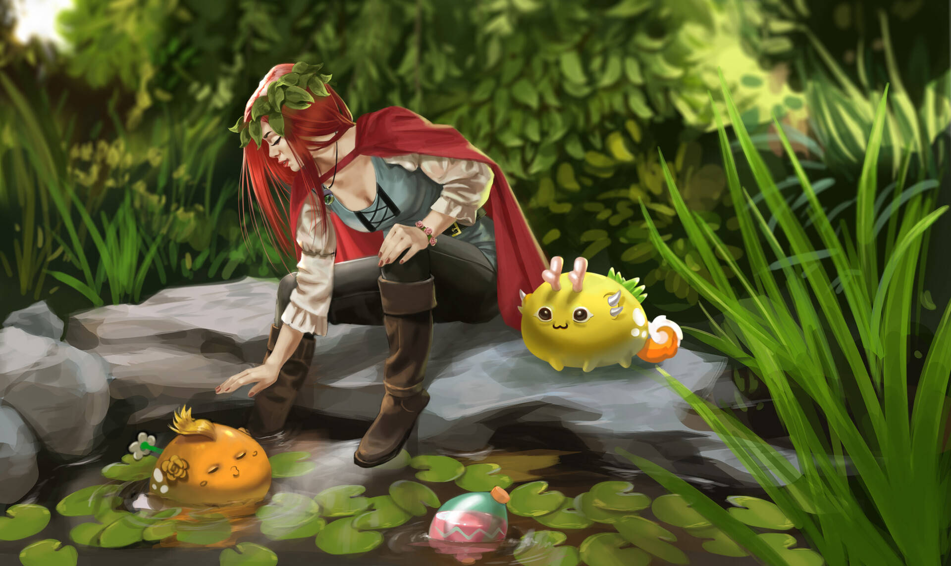 Axie Infinity Woman In River
