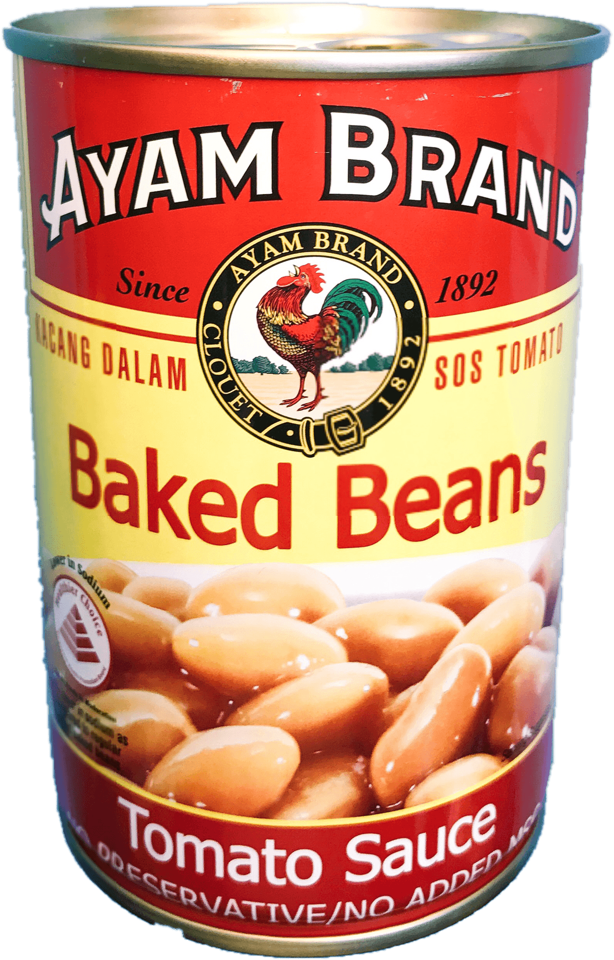 Ayam Brand Baked Beans Tomato Sauce Can PNG