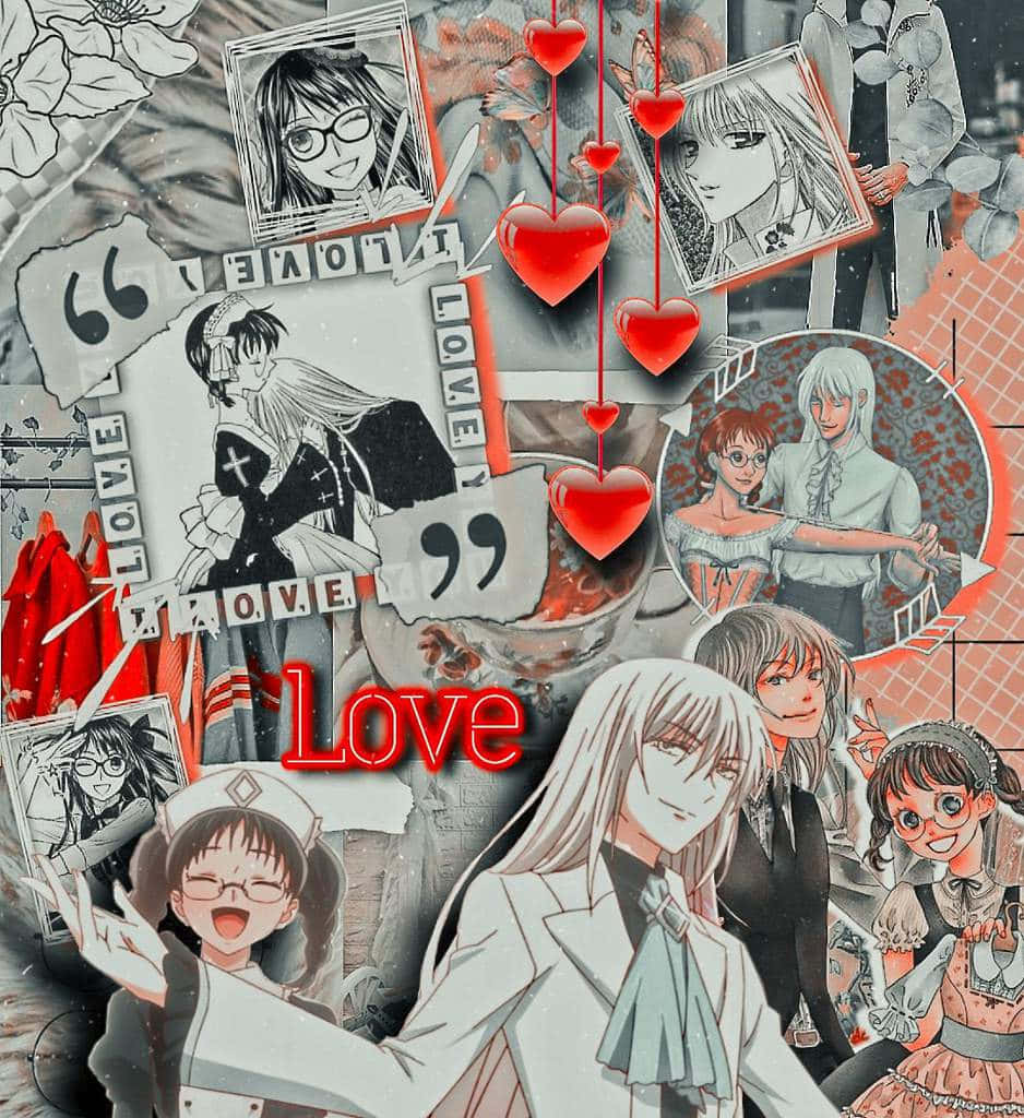 Ayame Sohma Liefde Collage Achtergrond