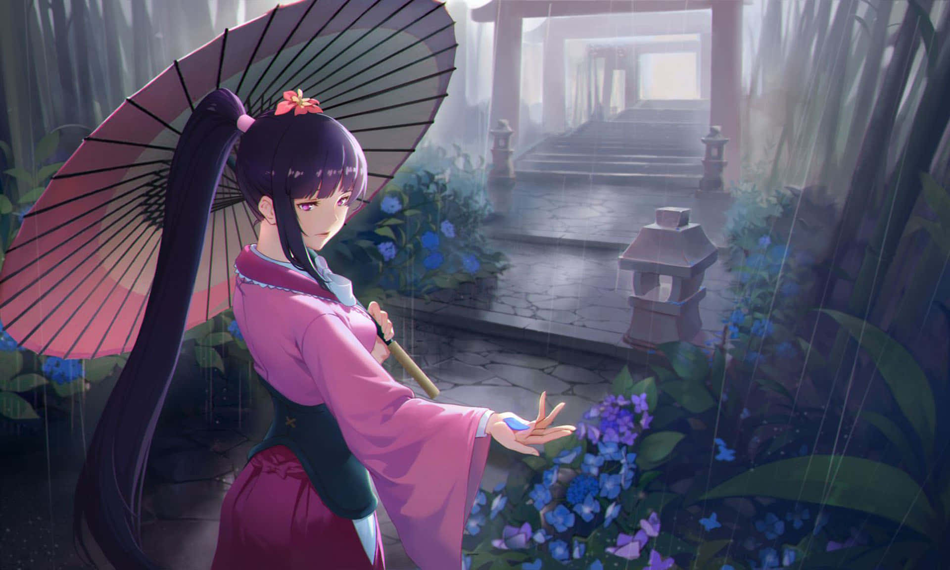 Ayame Yomogawa - The Graceful Samurai Lady Wallpaper