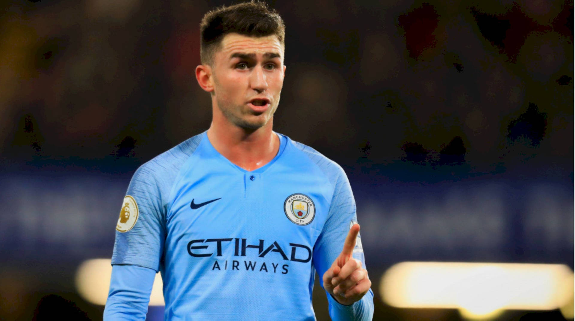 Aymeric Laporte Pointing His Finger Wallpaper