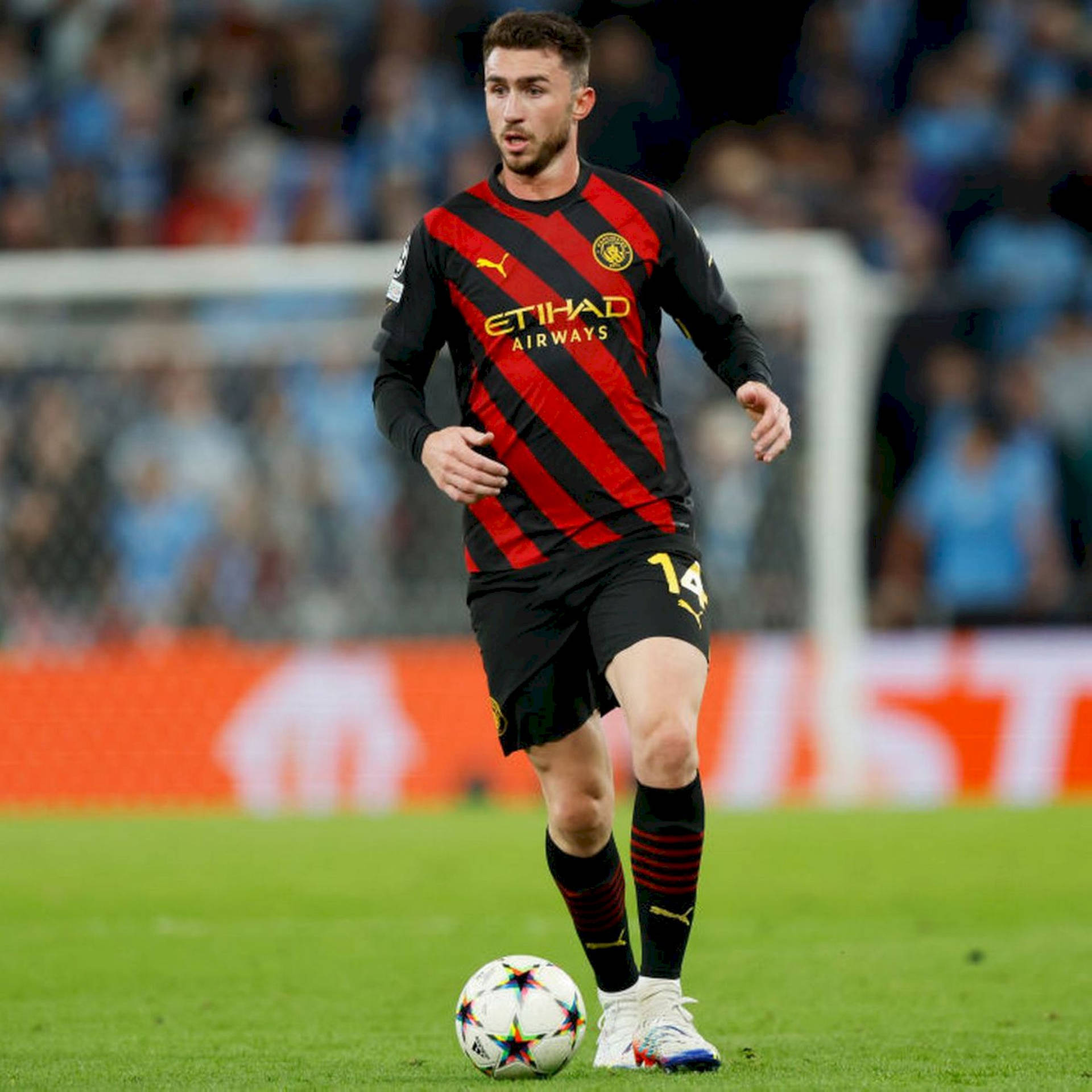 Aymeric Laporte Wearing Red And Black Wallpaper