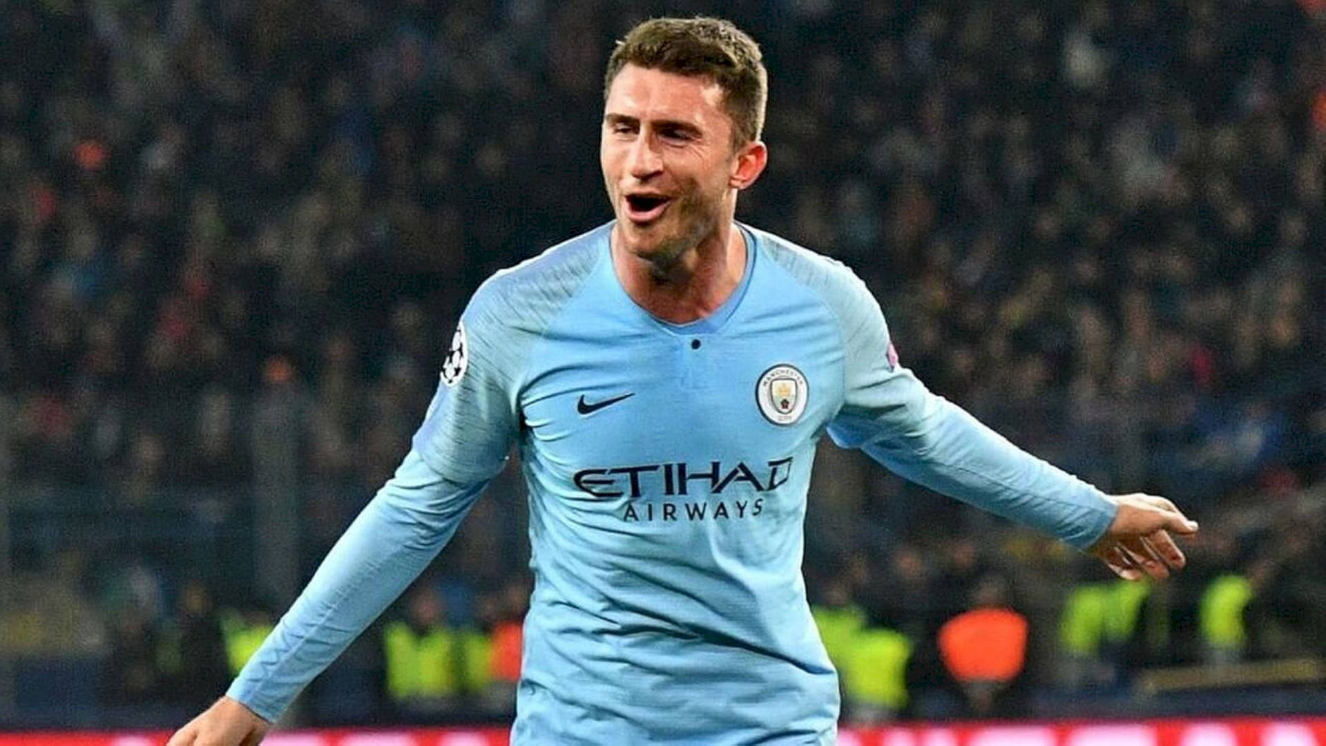 Aymeric Laporte With Light Blue Sleeves Wallpaper