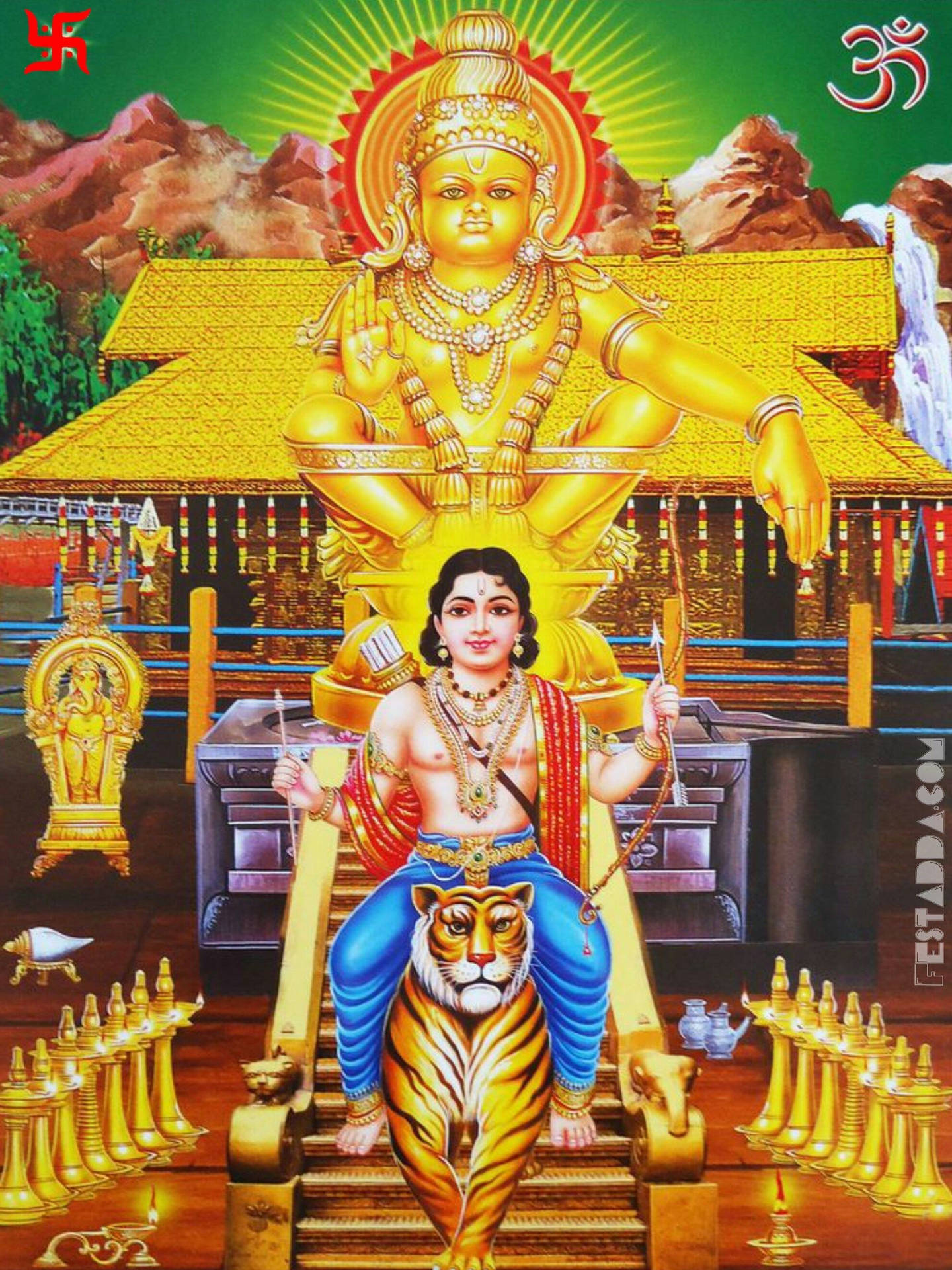 Download Ayyappan Deity And Monument Wallpaper 