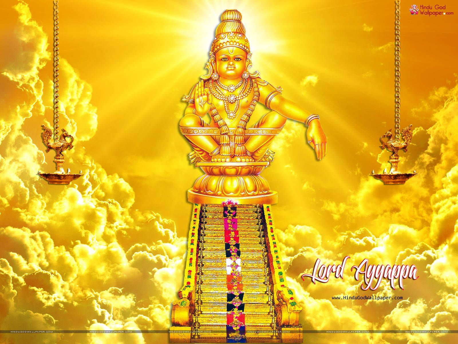 Ayyappan Gold Clouds Wallpaper