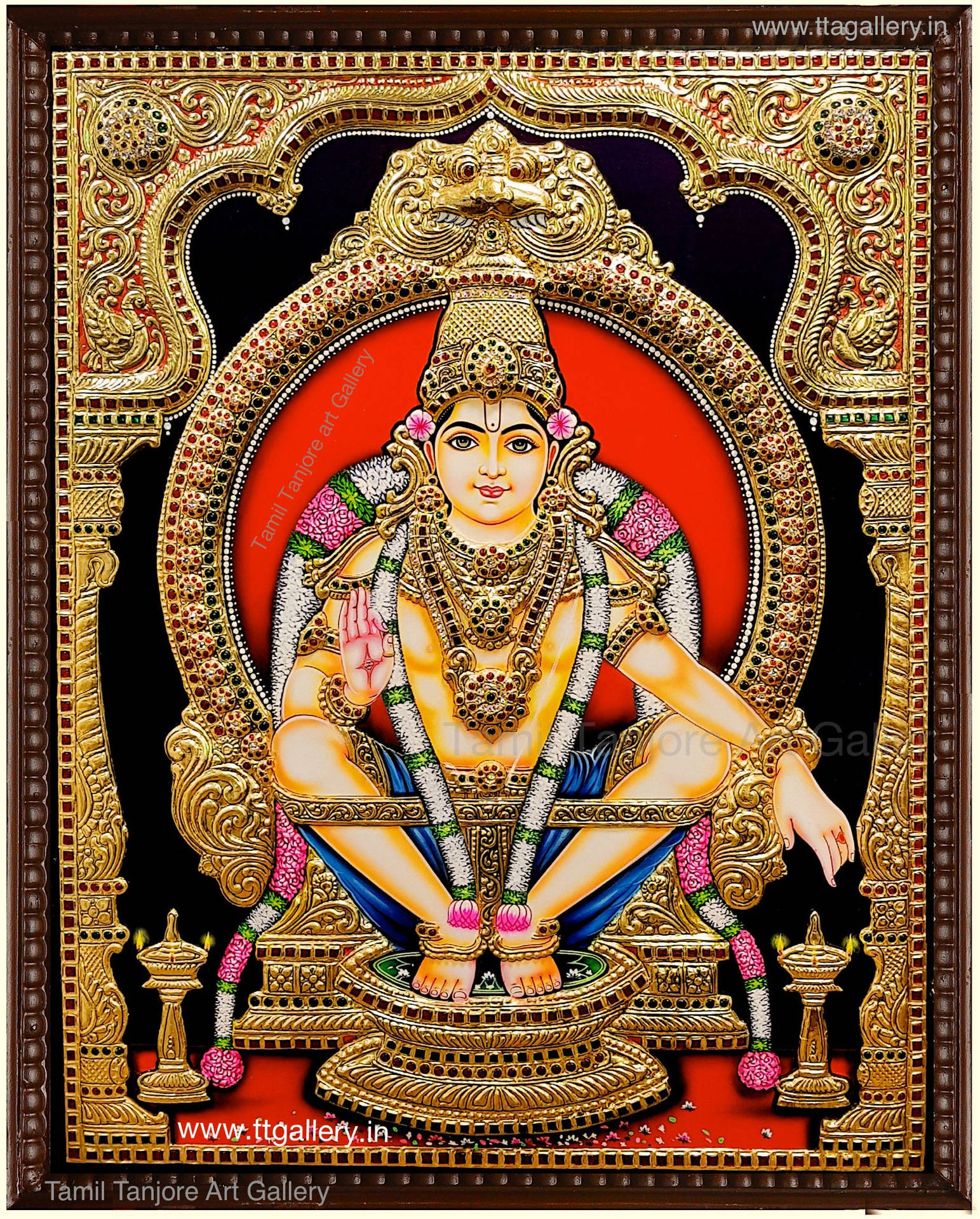Ayyappan Indviklede Kunst Wallpaper