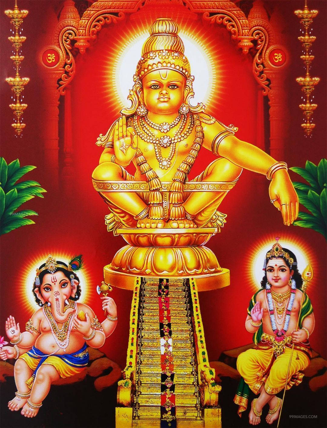 Ayyappan,shiva Y Ganesha Fondo de pantalla